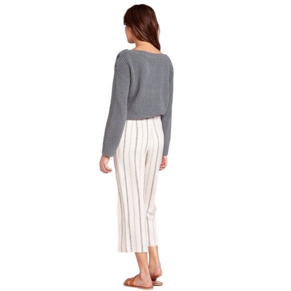 COPY - BB Dakota | Cream Striped Lace up Trousers | Size 4 - Picture 4 of 7